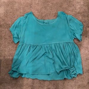We The Free Turquoise Babydoll Top
